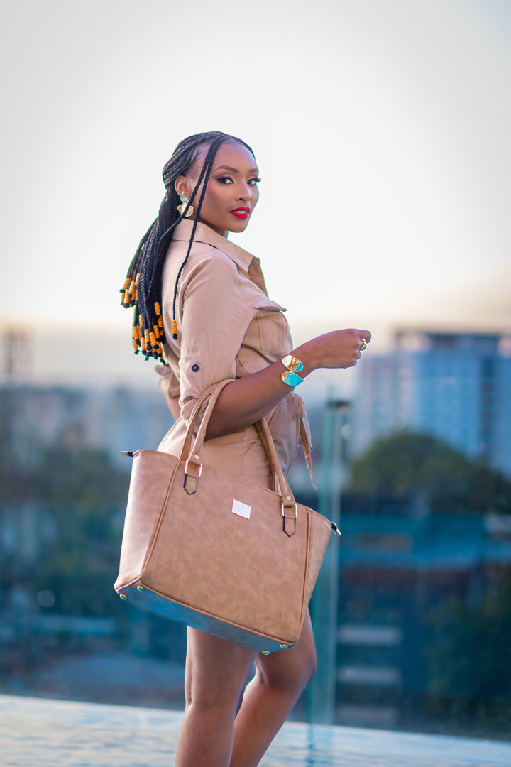 Denri Claire | 3-in-1 Convertible Handbag | Work, Everyday & Travel (Fits up to 17″ Laptop) | Spacious, Weather-Resistant with Discreet Personal-Care Pouch | Stylish, Multifunctional Elegance