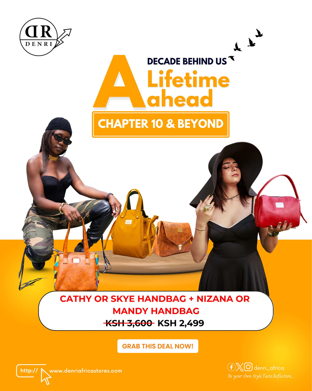 Cathy or Skye Handbag + Mandy or Nizana Handbag