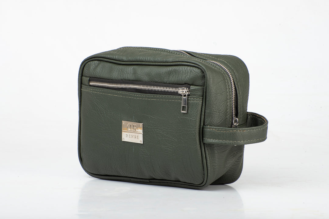 Denri Wash Bag | Toiletry & Grooming Bag | Travel & Everyday Use | Water-Resistant Material, Zip Compartments & Hanging Loop | Compact, Organized Travel Essential