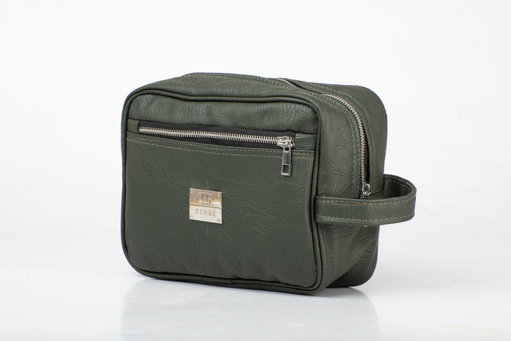 Denri Wash Bag | Toiletry & Grooming Bag | Travel & Everyday Use | Water-Resistant Material, Zip Compartments & Hanging Loop | Compact, Organized Travel Essential