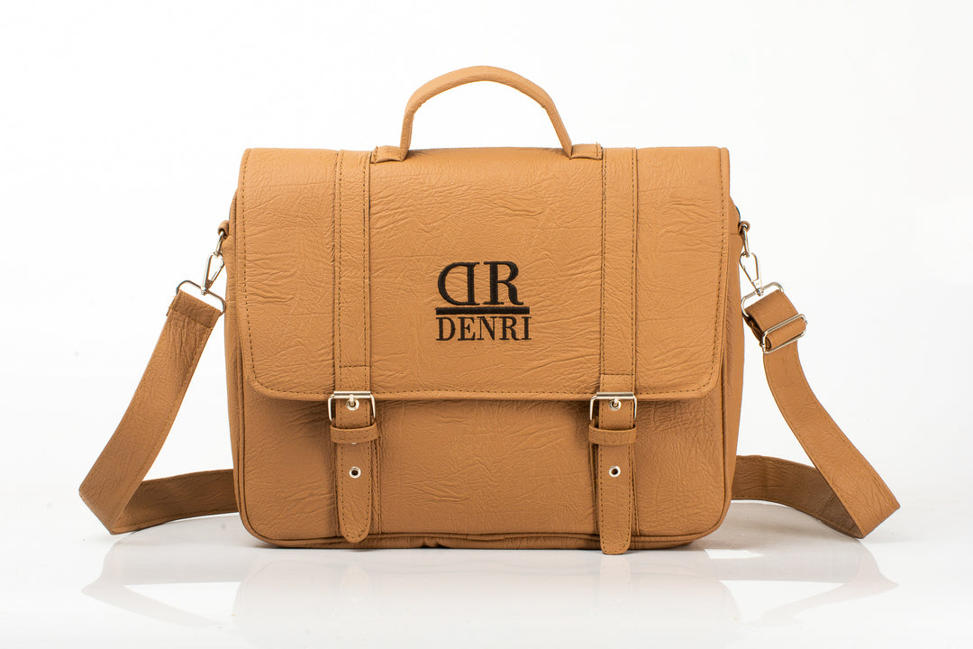 Denri Briefcase Bag | Structured Work Briefcase | Office & Professional Use | Zip Main Compartment, Inner Lined Pocket & Detachable Strap | Stylish, Functional Everyday Briefcase