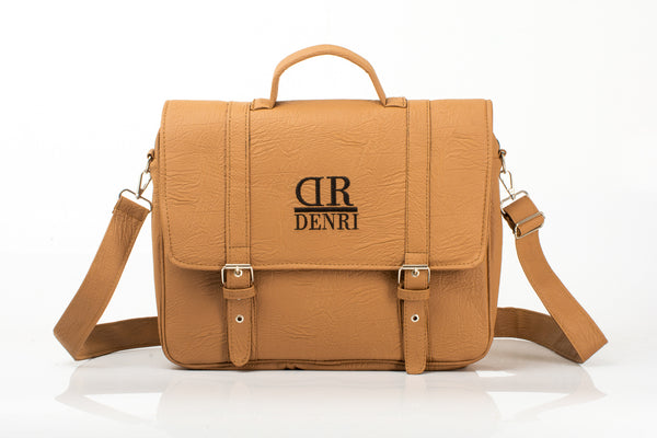 Denri Briefcase Bag | Zip Main Compartment, Inner Lined Pocket & Detachable Strap