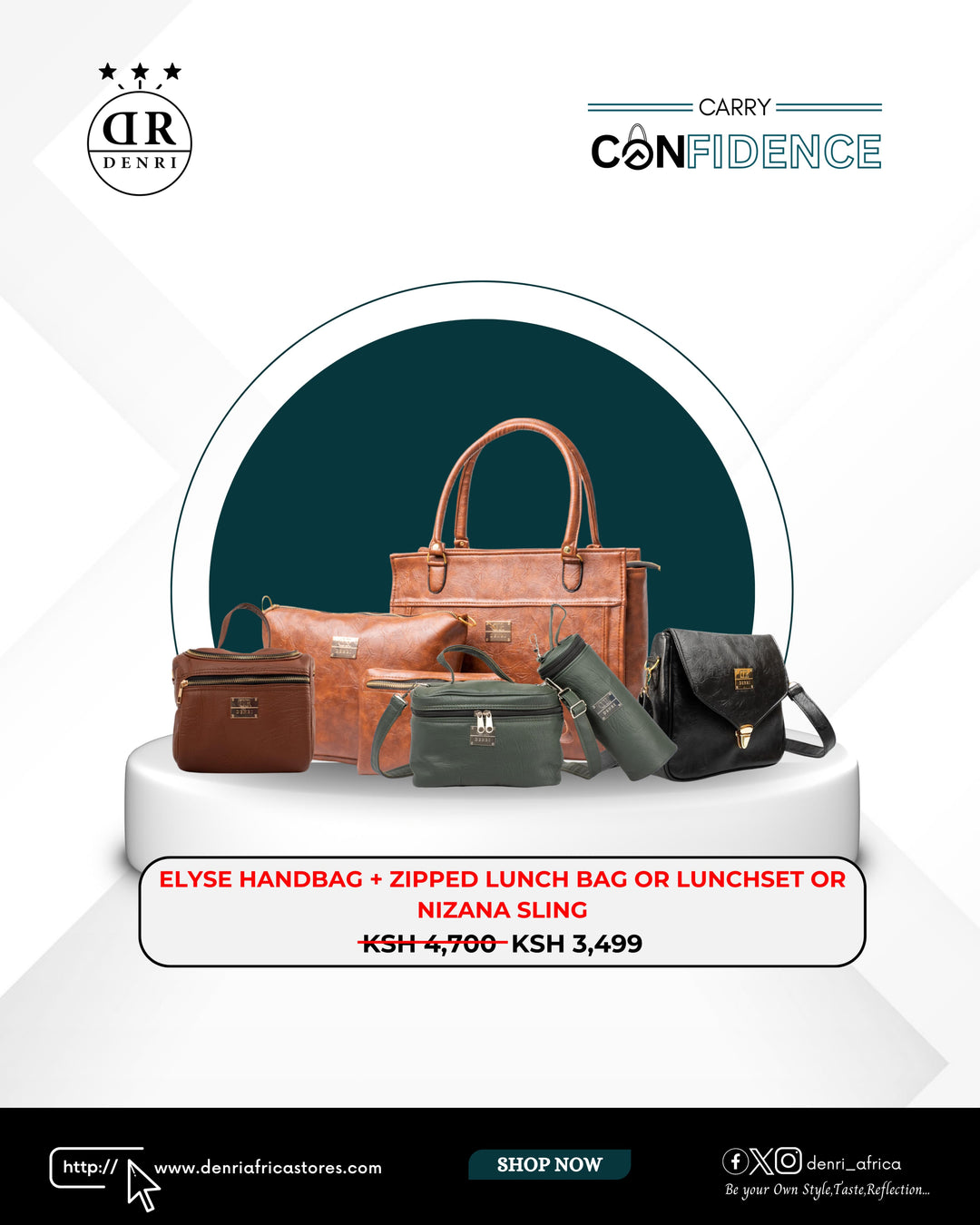 Elyse Handbag + Zipped Lunchbag or Lunchset or Nizana