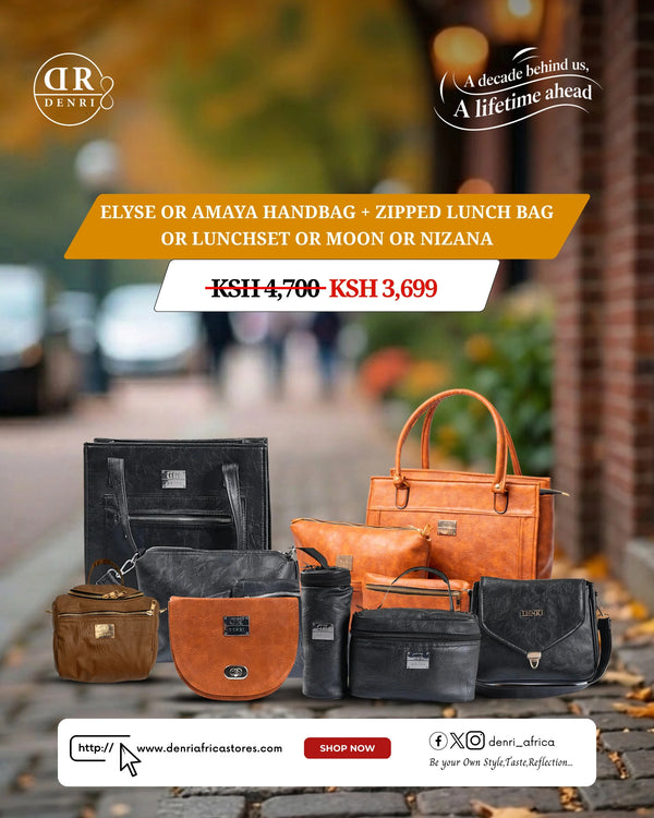 Elyse or Amaya Handbag + Zipped Lunch Bag or Lunch Set or Moon Bag or Nizana