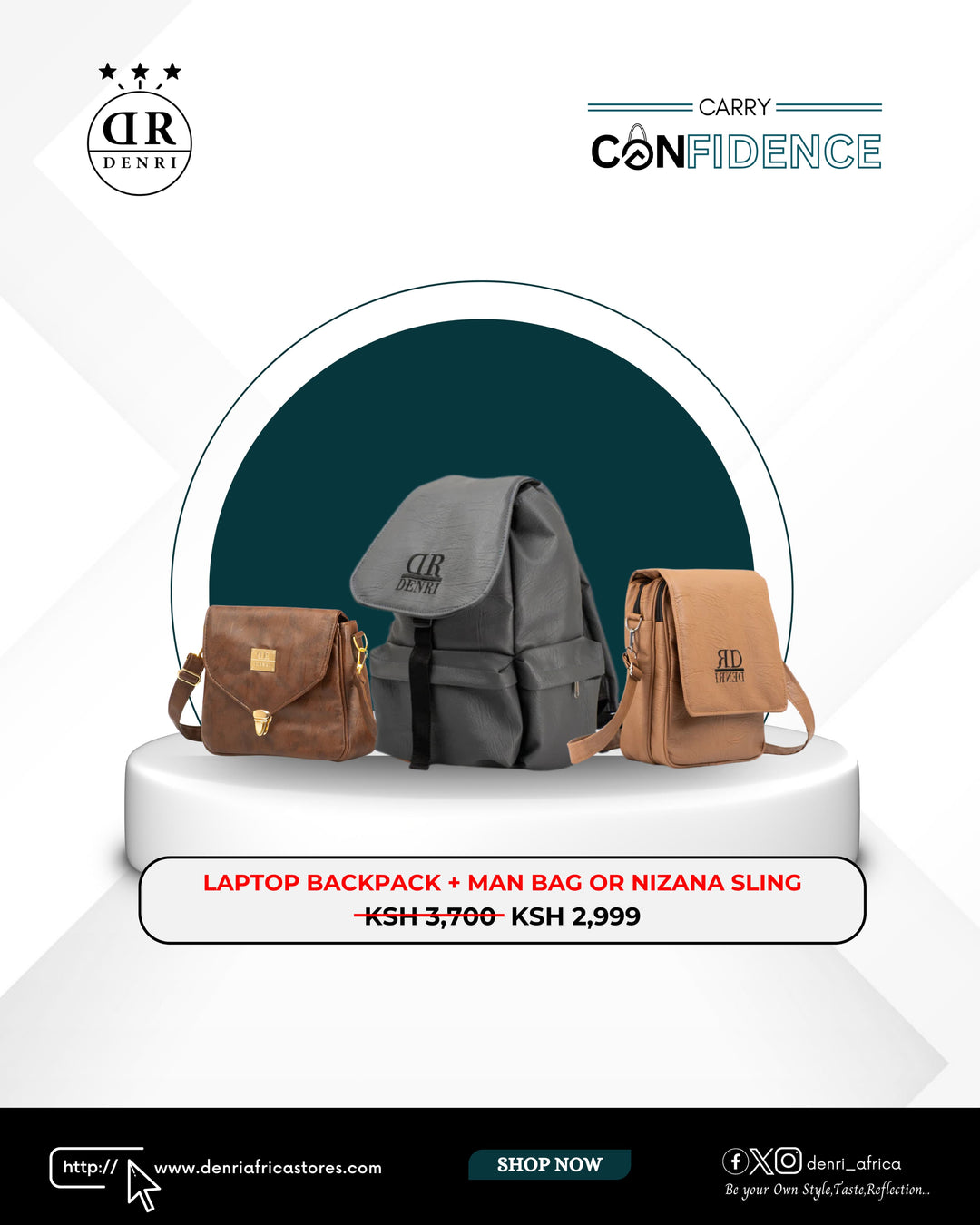 Laptop Backpack + Nizana Sling or Man Bag