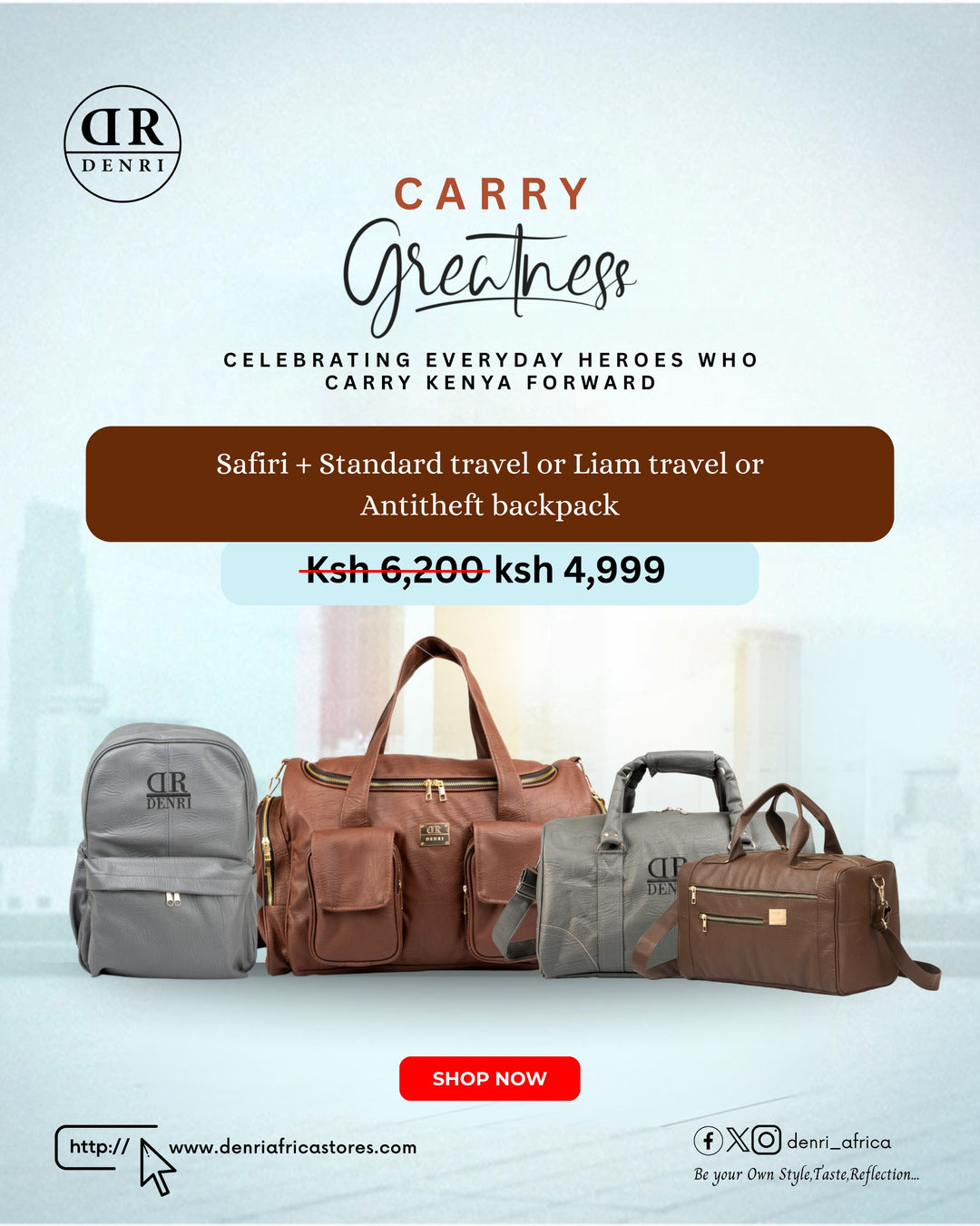 Safiri Travel + Standard Travel or Liam Travel or Antitheft Backpack