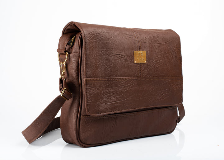 Denri Fayola Messenger Bag | Professional Messenger | Work & Commute Essentials | Superior Leather, Laptop Compartment & Multiple Pockets | Sleek, Organized Carry