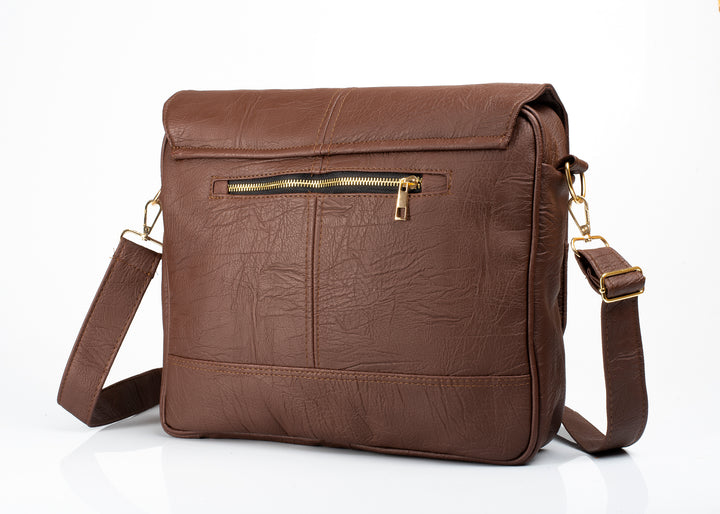Denri Fayola Messenger Bag | Professional Messenger | Work & Commute Essentials | Superior Leather, Laptop Compartment & Multiple Pockets | Sleek, Organized Carry