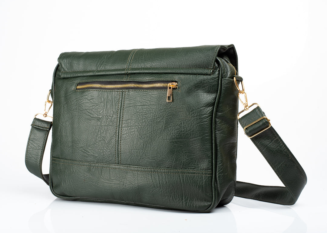 Denri Fayola Messenger Bag | Professional Messenger | Work & Commute Essentials | Superior Leather, Laptop Compartment & Multiple Pockets | Sleek, Organized Carry