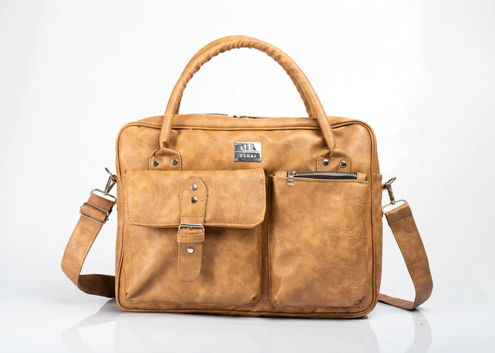 Denri Nova briefcase bag | Modern Briefcase | Work & Professional Use | Leather Finish, Padded Laptop Compartment & Multiple Pockets | Sleek, Business-Ready Structure