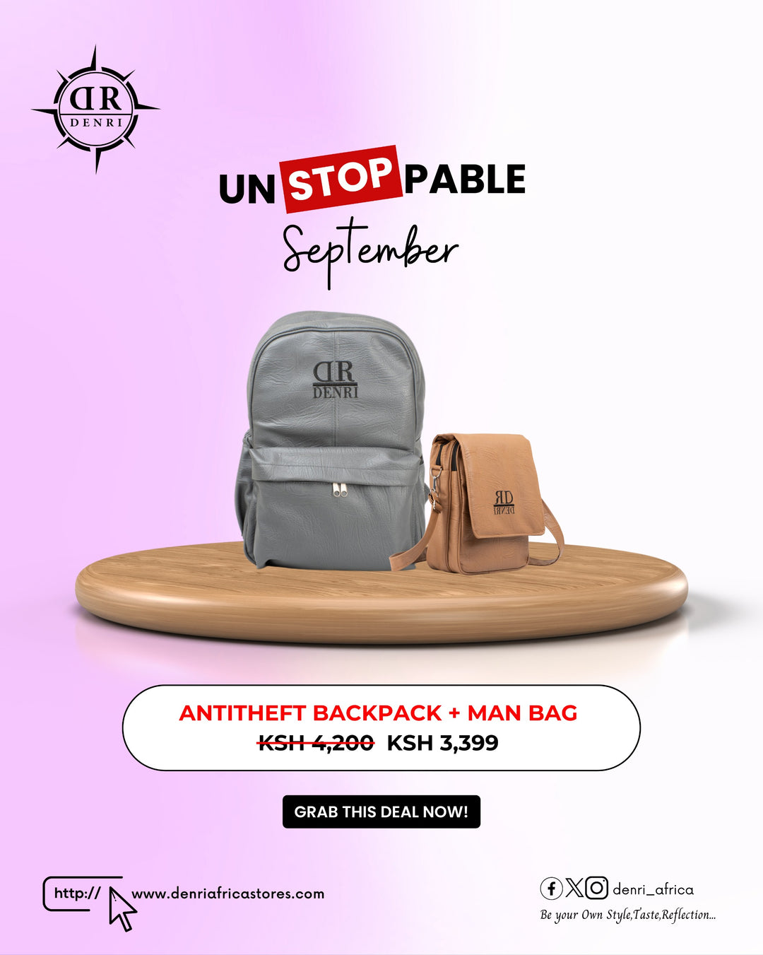 Antitheft Backpack + Manbag