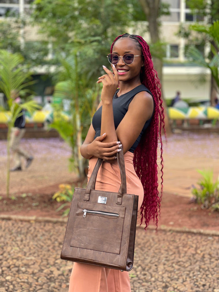 Denri Amaya | 3-in-1 Handbag (Handbag • Shoulder • Crossbody) | Work, Travel & Casual Essentials | High-Quality Croc-Texture Leather (Vegan) | Elegant, Versatile Statement Piece
