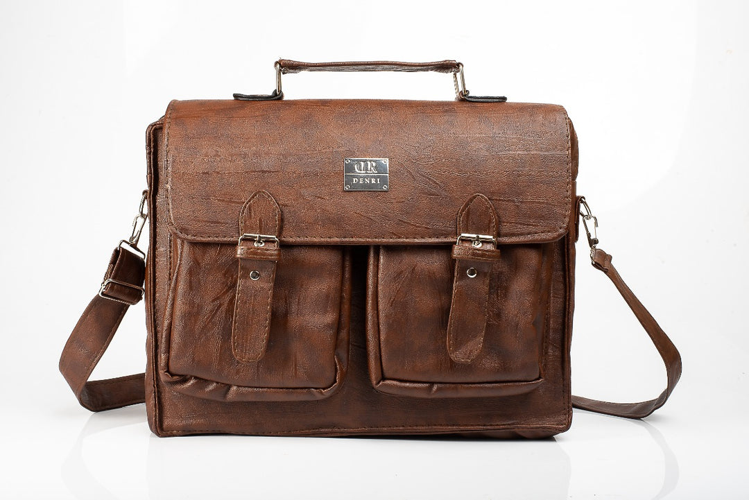Denri Feroz Briefcase Bag | Bold Statement Bag | Evening & Special Use | Premium Material, Zip Closure & Chain Detail | Chic, Eye-Catching Essential