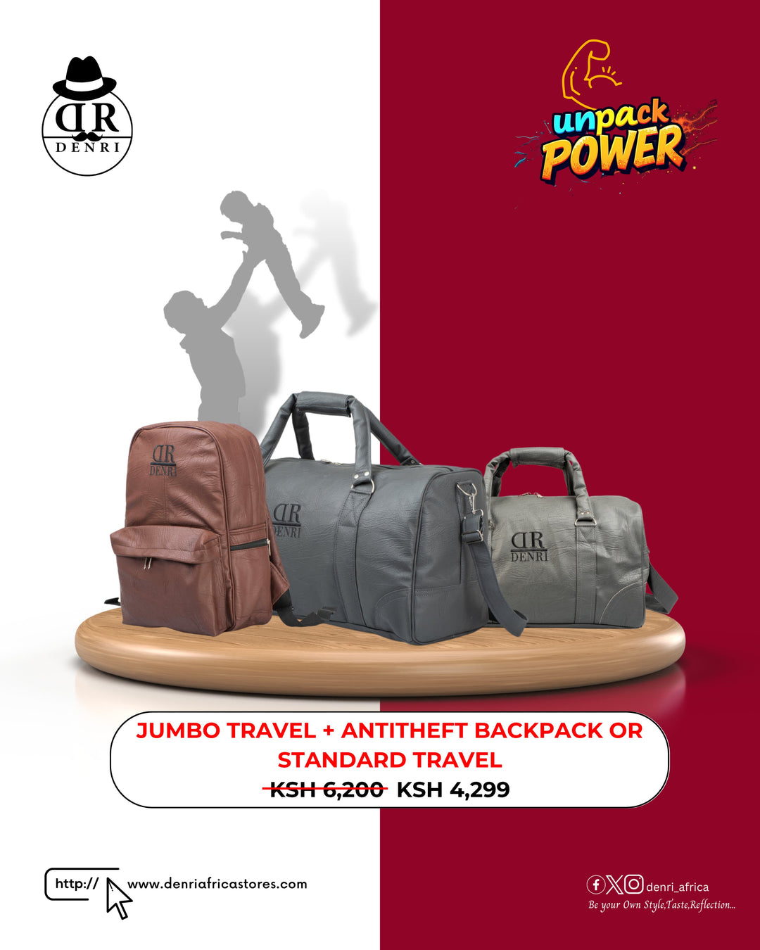 Jumbo Travel + Antitheft Backpack or Standard Travel