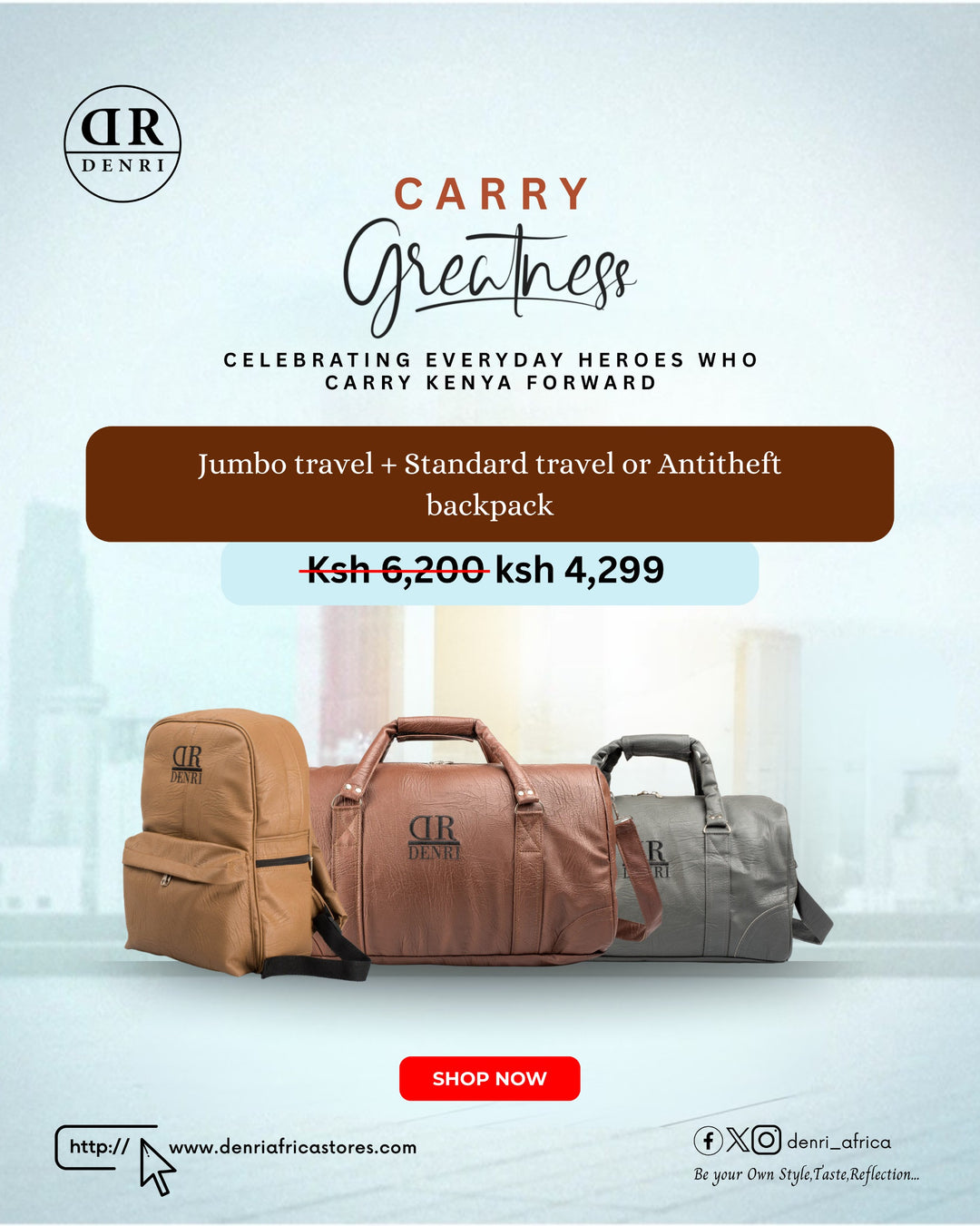 Jumbo Travel Bag + Standard Travel or Antitheft Backpack