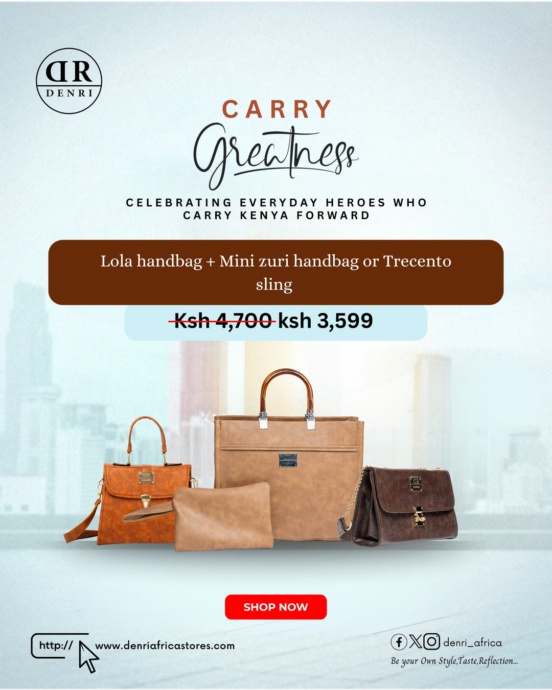 Lola Handbag + Mini Zuri Handbag or Trecento Sling