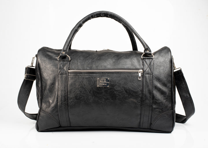 Denri Satis | Leather Duffle Travel Bag | Weekend & Business Trips | Adjustable Strap, External Pocket & Sturdy Handle | Elegant, Spacious Carry