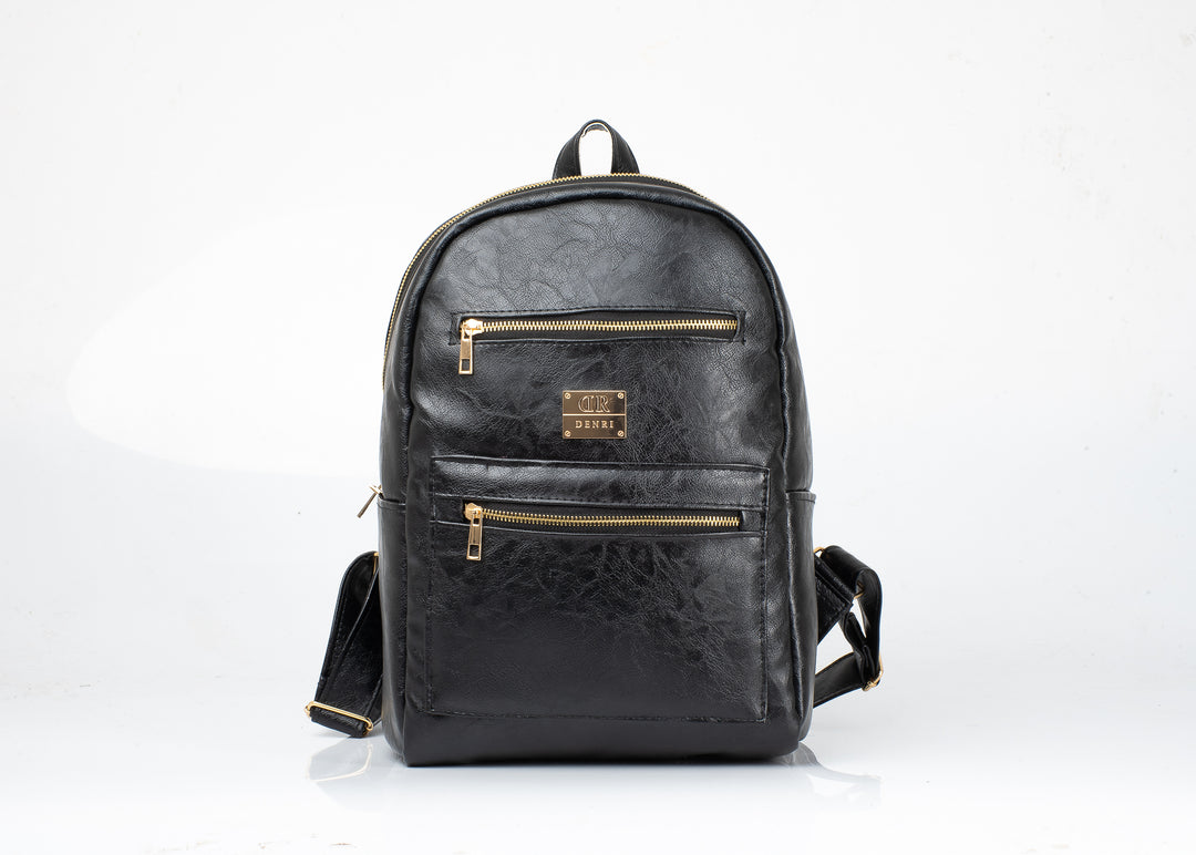 Denri Jabari Compact Laptop Backpack – Lightweight Everyday Bag Pack with Front Pocket | Stylish men, women Leather Backpack Kenya, Laptop Bag Nairobi, School, Hiking & Travel Backpacks