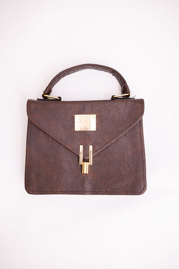 Denri Aurora Handbag | Mini Shoulder & Sling bag | Hand-stitched Leather, Metal Lock Stitch