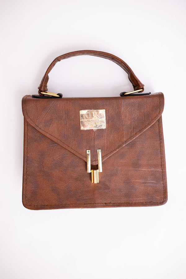 Denri Aurora Handbag | Mini Shoulder & Sling bag | Hand-stitched Leather, Metal Lock Stitch
