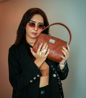 Denri Mandy Handbag | Vegan Leather, 4 Interior Compartments, Adjustable Handle