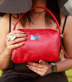 Denri Mandy Handbag | Vegan Leather, 4 Interior Compartments, Adjustable Handle