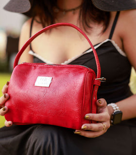 Denri Mandy Handbag | Vegan Leather, 4 Interior Compartments, Adjustable Handle