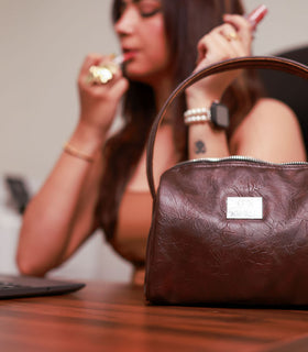 Denri Mandy Handbag | Vegan Leather, 4 Interior Compartments, Adjustable Handle