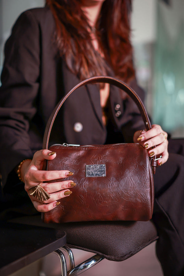 Denri Mandy Handbag | Vegan Leather, 4 Interior Compartments, Adjustable Handle
