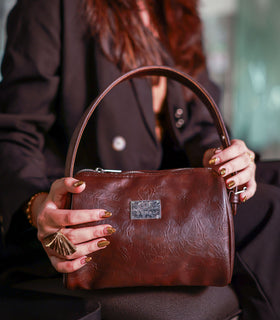 Denri Mandy Handbag | Vegan Leather, 4 Interior Compartments, Adjustable Handle