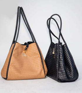 Denri Sierra Handbag | Kikapu-Style Tote | 4 Zipped Compartments, Metal Lock & Sling