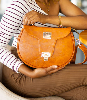 Denri Celine Sling Bag | Premium Leather, Inner Zipped Pocket & Detachable Strap