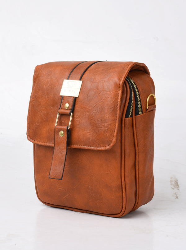 Denri Zane Man Bag | Premium Material, 3 External Zip Pockets & Adjustable Strap