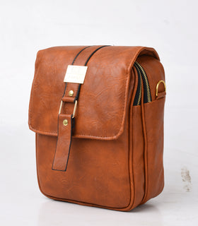 Denri Zane Man Bag | Premium Material, 3 External Zip Pockets & Adjustable Strap