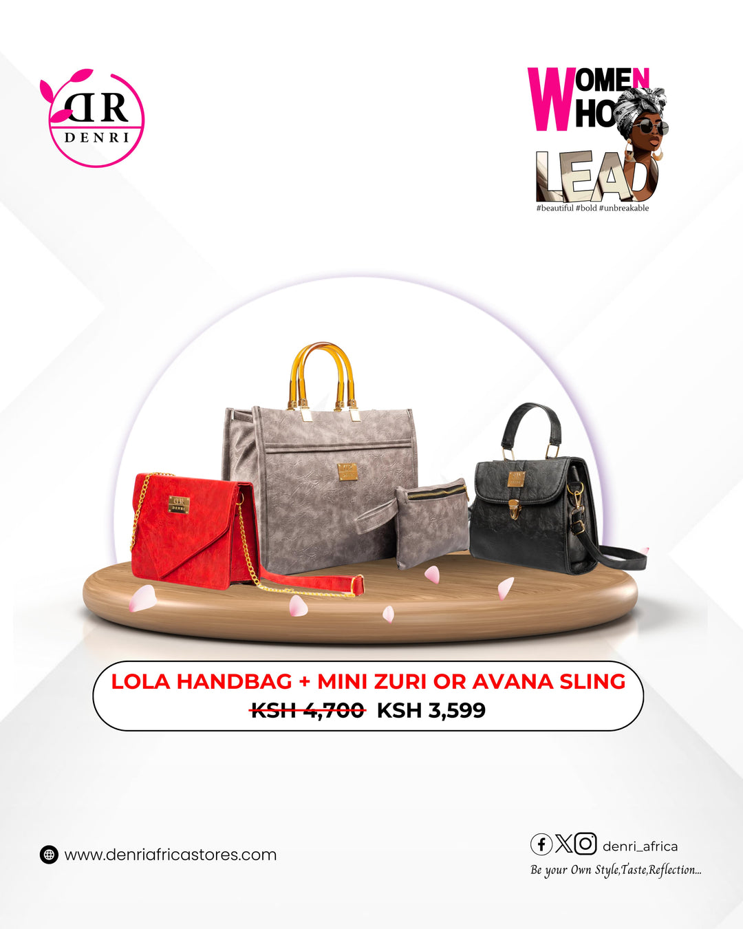 Lola Handbag + Mini Zuri or Avana Sling