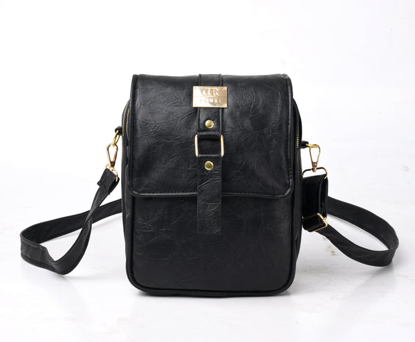 Denri Zane Man Bag | Premium Material, 3 External Zip Pockets & Adjustable Strap