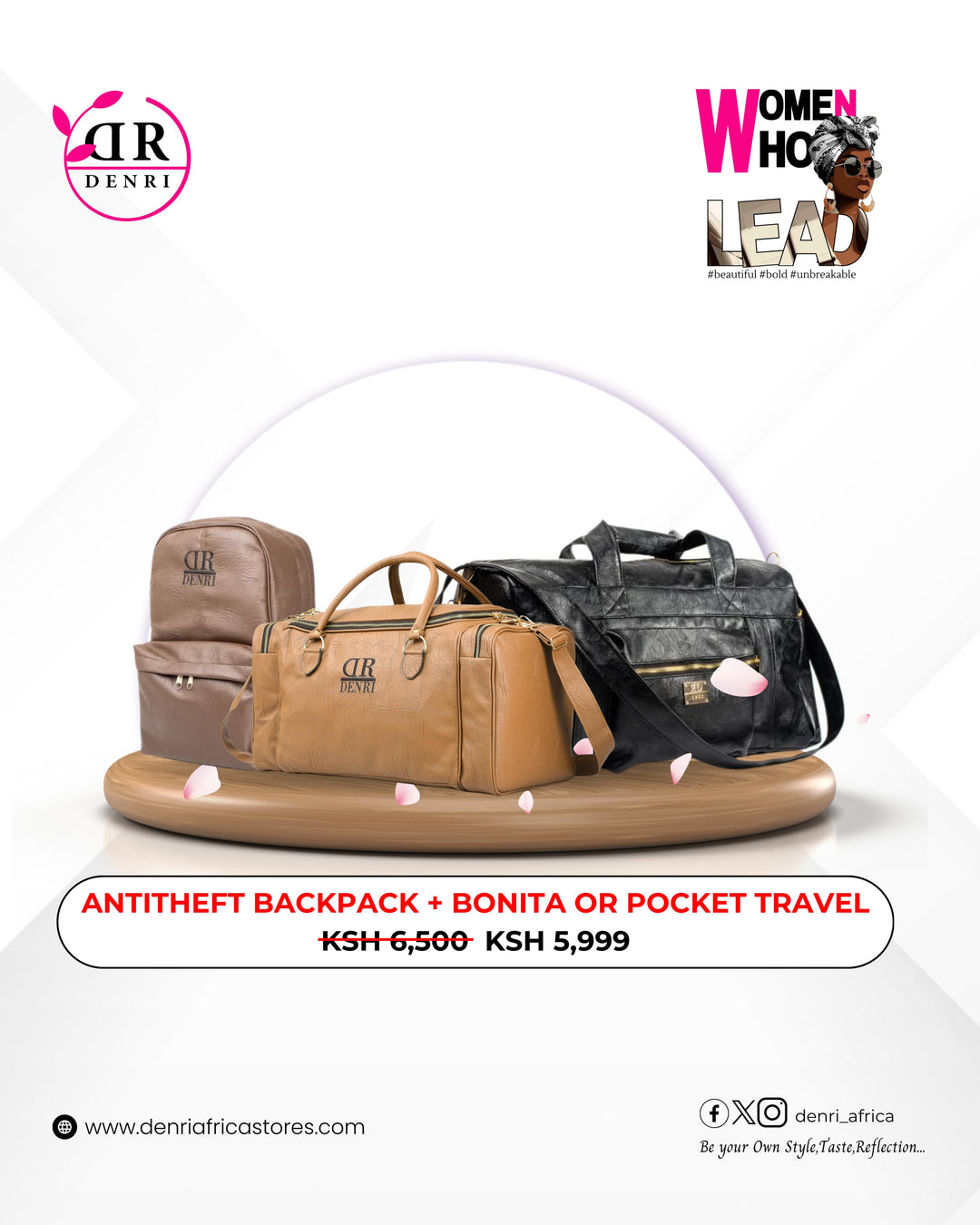 Antitheft Backpack + Bonita or Pocket Travel