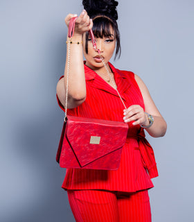 Denri Avana Sling Bag | Vegan Leather Tote | Secure Flap & Internal Pocket