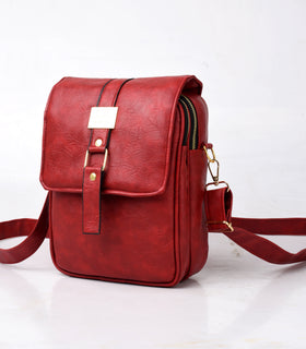 Denri Zane Man Bag | Premium Material, 3 External Zip Pockets & Adjustable Strap