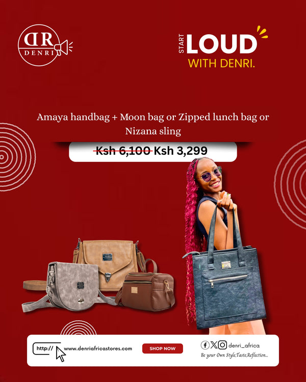 Amaya Handbag + Moon Sling or Zipped Lunch Bag or Nizana Sling
