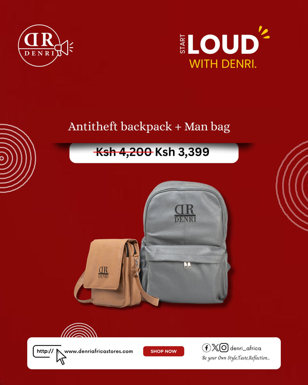 Antitheft Backpack + Manbag