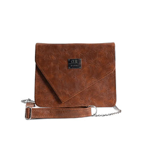 Denri Avana Sling Bag | Vegan Leather Tote | Secure Flap & Internal Pocket