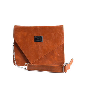Denri Avana Sling Bag | Vegan Leather Tote | Secure Flap & Internal Pocket