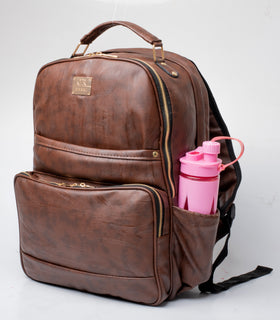 Denri Remi Leather Laptop Backpack, classy design laptop bag, fit's up to 16-inch laptop