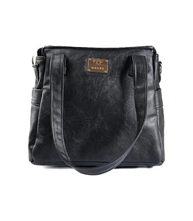 Denri Cathy Handbag | Tote-Shoulder Bag |  Vegan Leather with Ankara Fabric