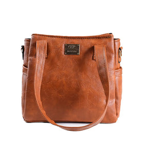 Denri Cathy Handbag | Tote-Shoulder Bag |  Vegan Leather with Ankara Fabric