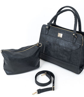 Cess Large Work Tote Bag for Women – Fits 17.3″ Laptop, Stanley Cup Pocket