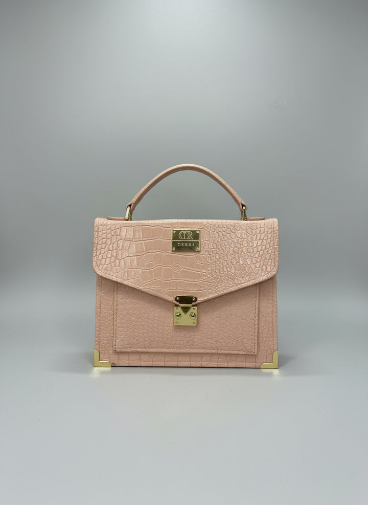 Denri Charlotte  Designer Leather Elegant, Timeless Statement Handbag