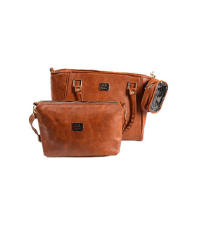 Denri Claire | 3-in-1 Convertible Handbag | Fits up to 17″ Laptop, Water resistant