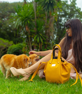 Denri Skye Handbag | Vegan Leather, Hidden Press-Button Closure | Chic & Featherlight